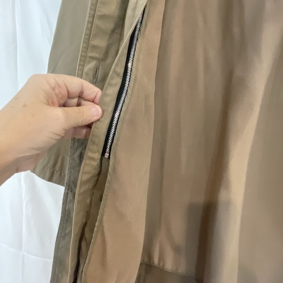 Khaki London Fog Limited Edition Women Sz 12 Zipper Lined‎ Raincoat  Trench Coat - Picture 6 of 15